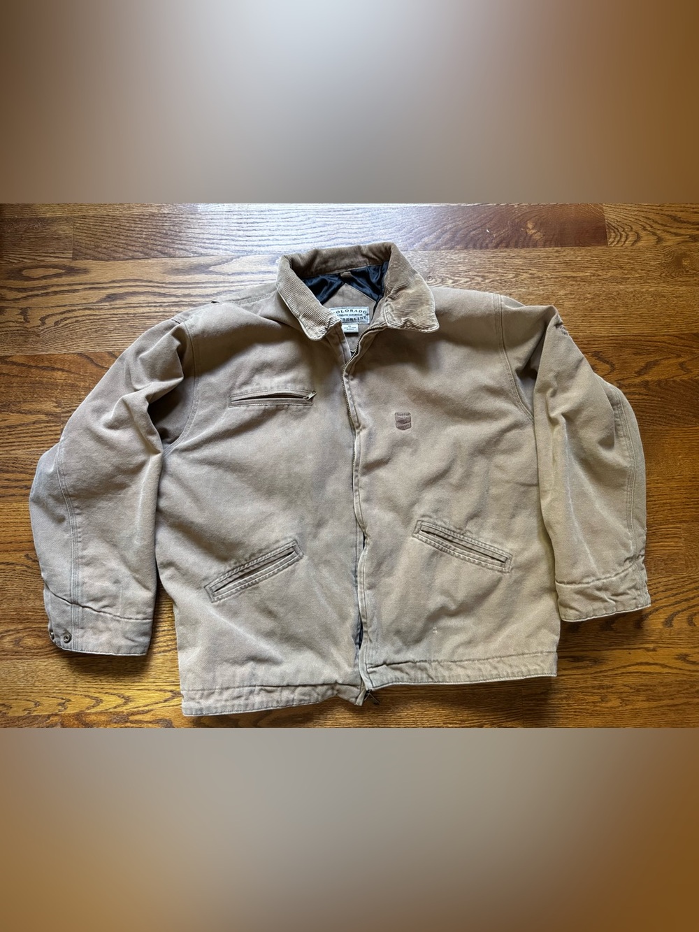 Colorado Timberline Men’s XL Canvas Work Jacket Distressed Broken Zipper